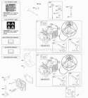Cylinder Cylinder Head Lubrication OperatorS Manual Warning Label Diagram and Parts List for 10T802-0206-H1  Briggs and Stratton Engine